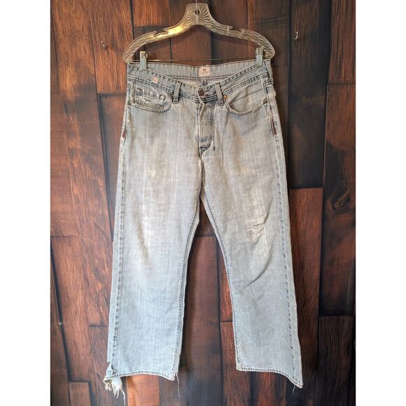 X2 Denim Laboratory light wash men's Y2K denim jeans Boot Cut 32" waist - Picture 1 of 5